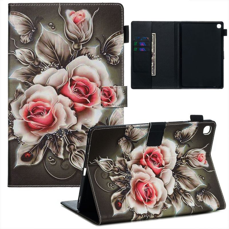 Flip Cover Læder for Samsung Galaxy Tab S5e Buket Blomster