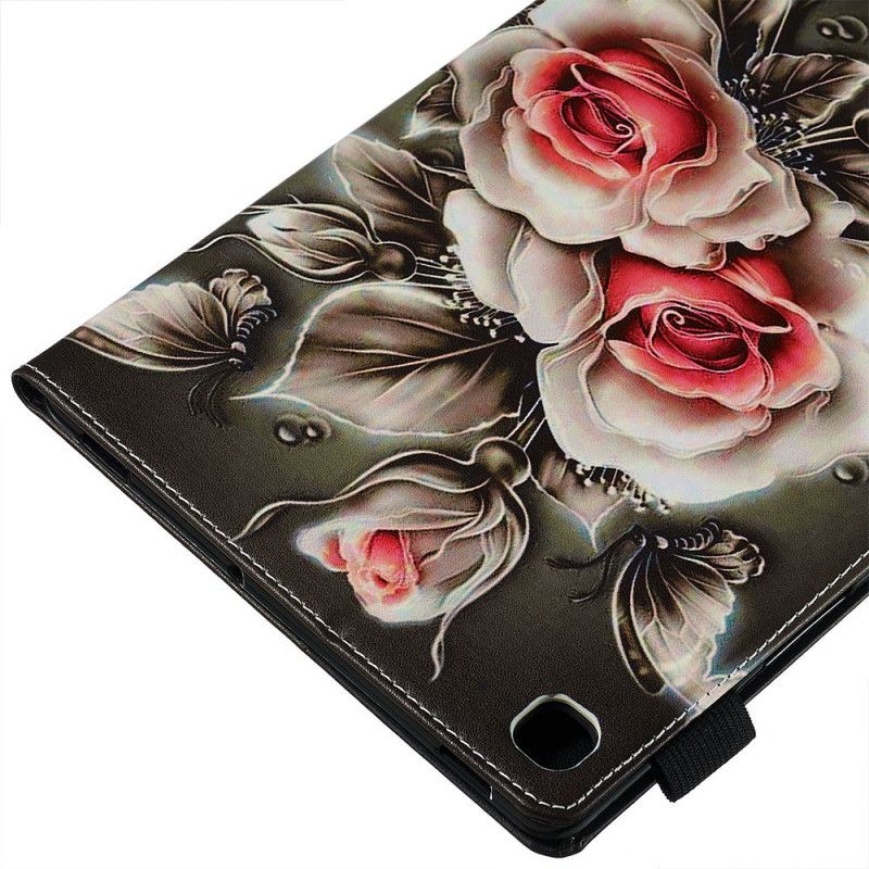 Flip Cover Læder for Samsung Galaxy Tab S5e Buket Blomster