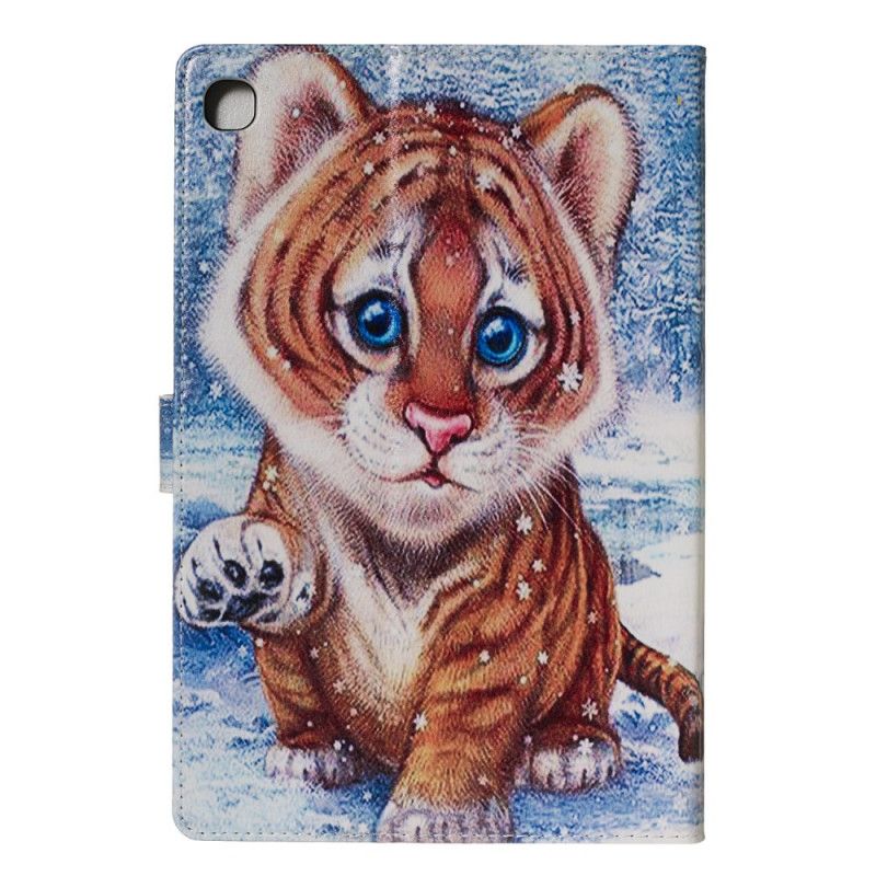 Flip Cover Læder for Samsung Galaxy Tab S5e Sød Tiger