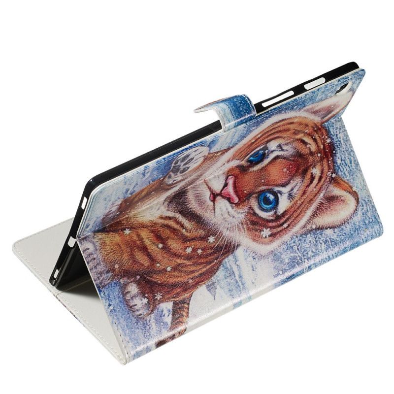 Flip Cover Læder for Samsung Galaxy Tab S5e Sød Tiger