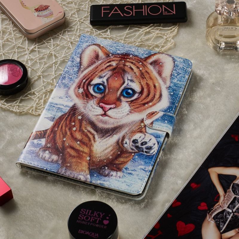 Flip Cover Læder for Samsung Galaxy Tab S5e Sød Tiger