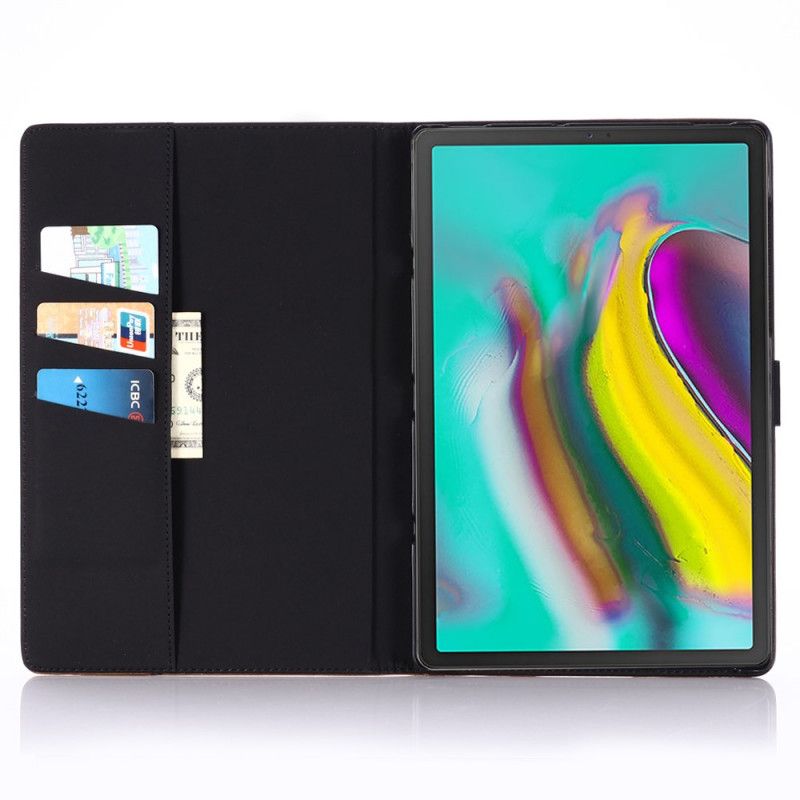 Flip Cover Læder for Samsung Galaxy Tab S5e Sort Vintage Kunstlæder