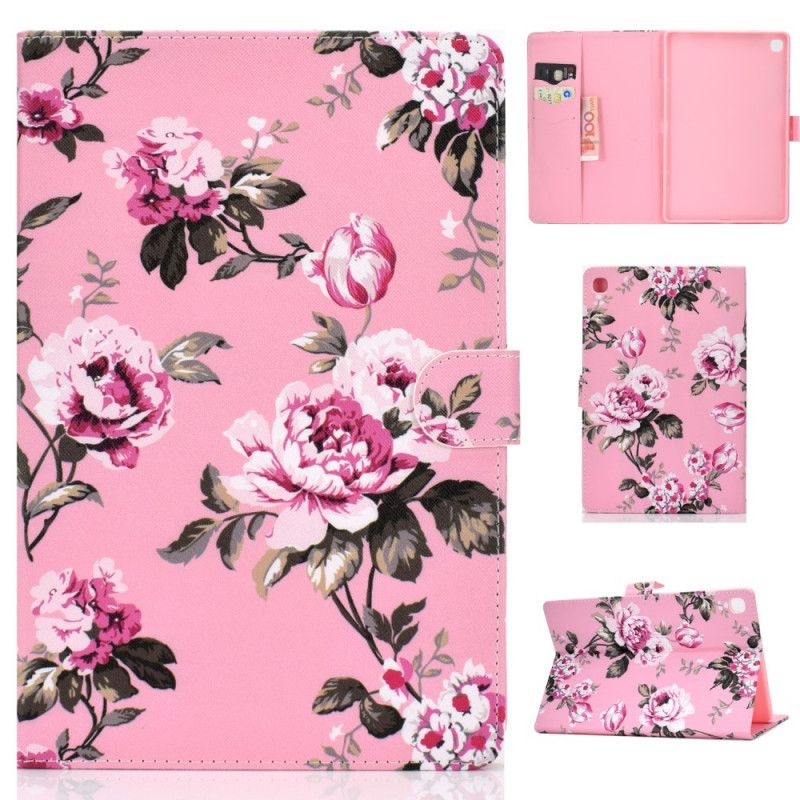 Flip Cover Læder Samsung Galaxy Tab S5e Frihedsblomster