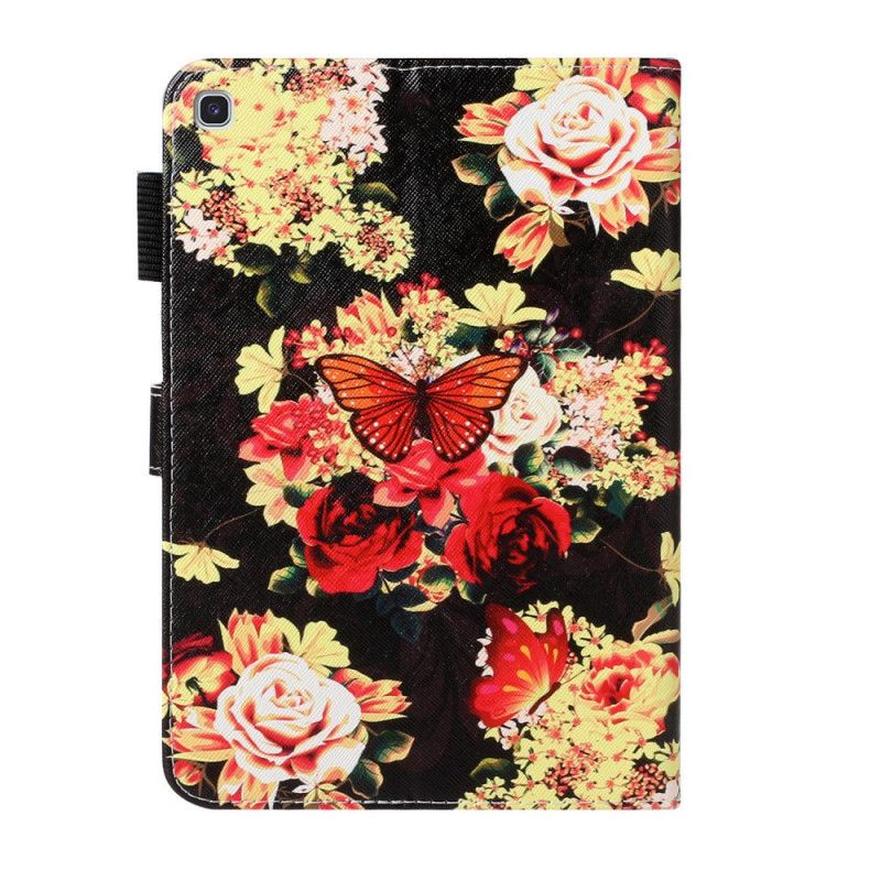 Flip Cover Læder Samsung Galaxy Tab S5e Sort Blomster