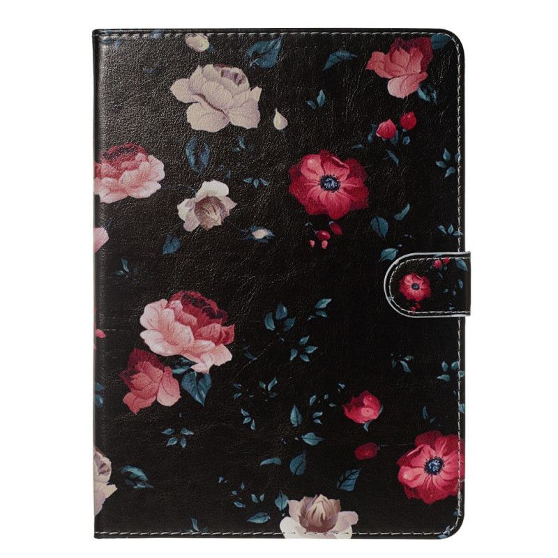 Flip Cover Læder Samsung Galaxy Tab S5e Sort Blomster Beskyttelse