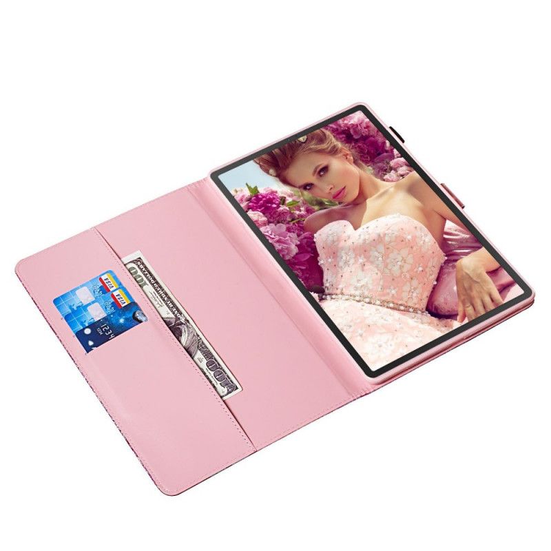 Flip Cover Samsung Galaxy Tab S5e Glitter Sommerfugle