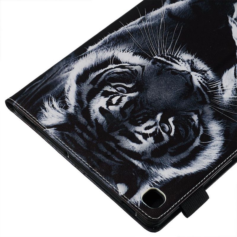 Flip Cover Samsung Galaxy Tab S5e Grå Tigerserie