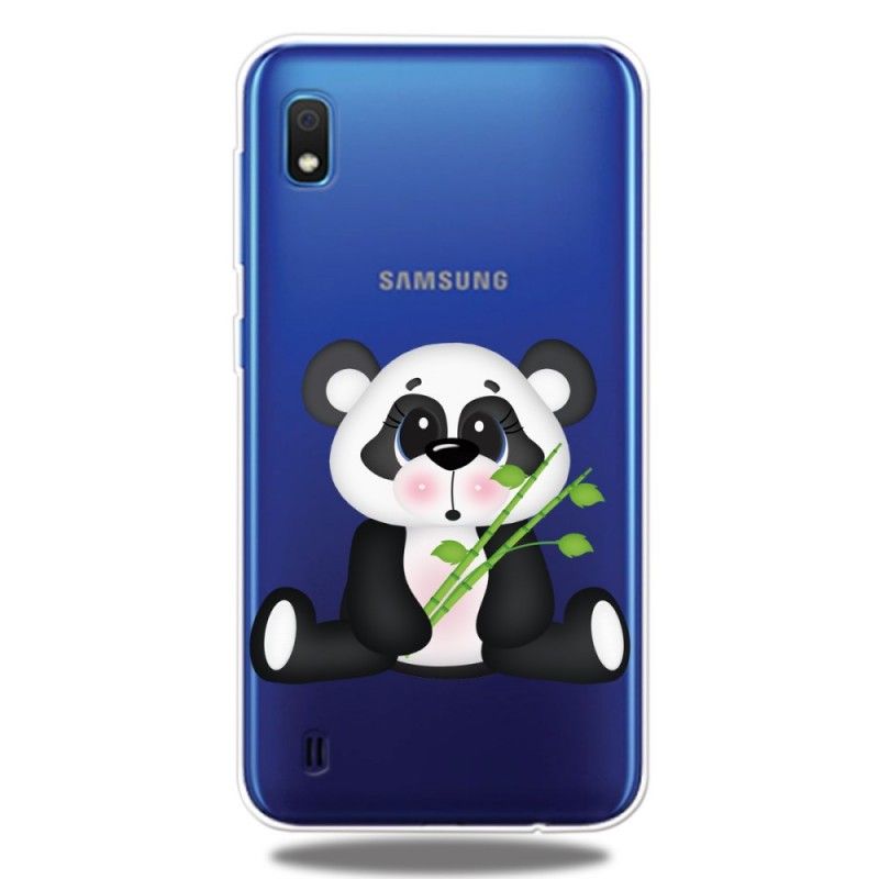 Cover for Samsung Galaxy A10 Gennemsigtig Trist Panda