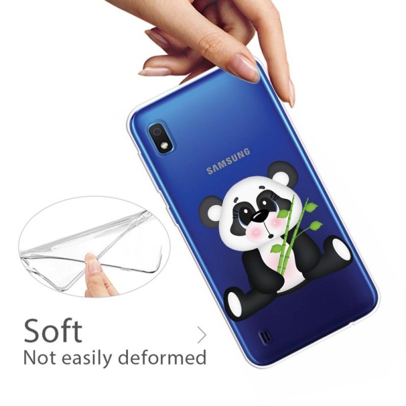 Cover for Samsung Galaxy A10 Gennemsigtig Trist Panda