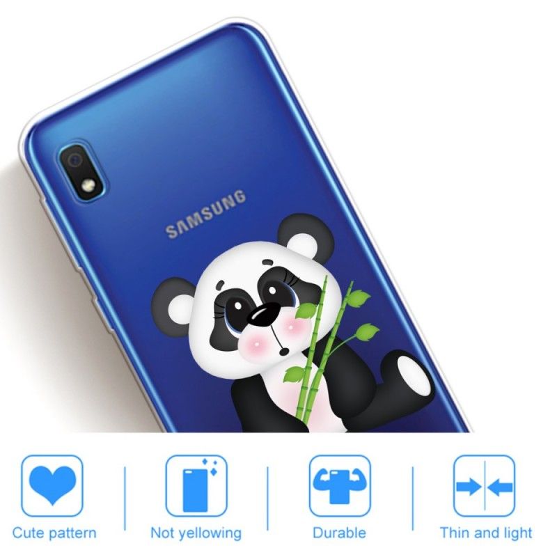 Cover for Samsung Galaxy A10 Gennemsigtig Trist Panda