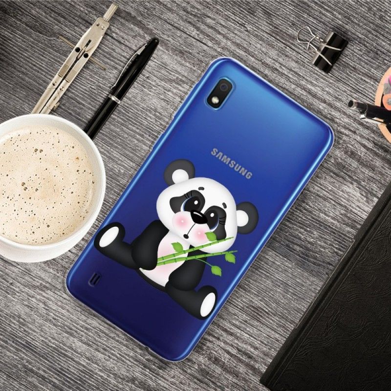 Cover for Samsung Galaxy A10 Gennemsigtig Trist Panda