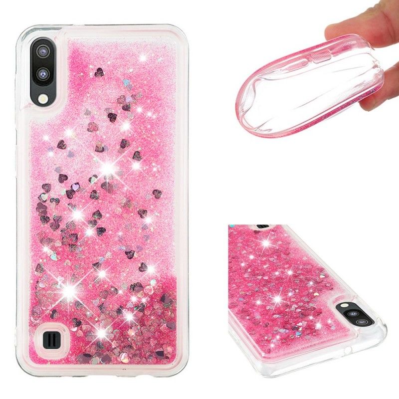 Cover for Samsung Galaxy A10 Magenta Jeg Er Glitter