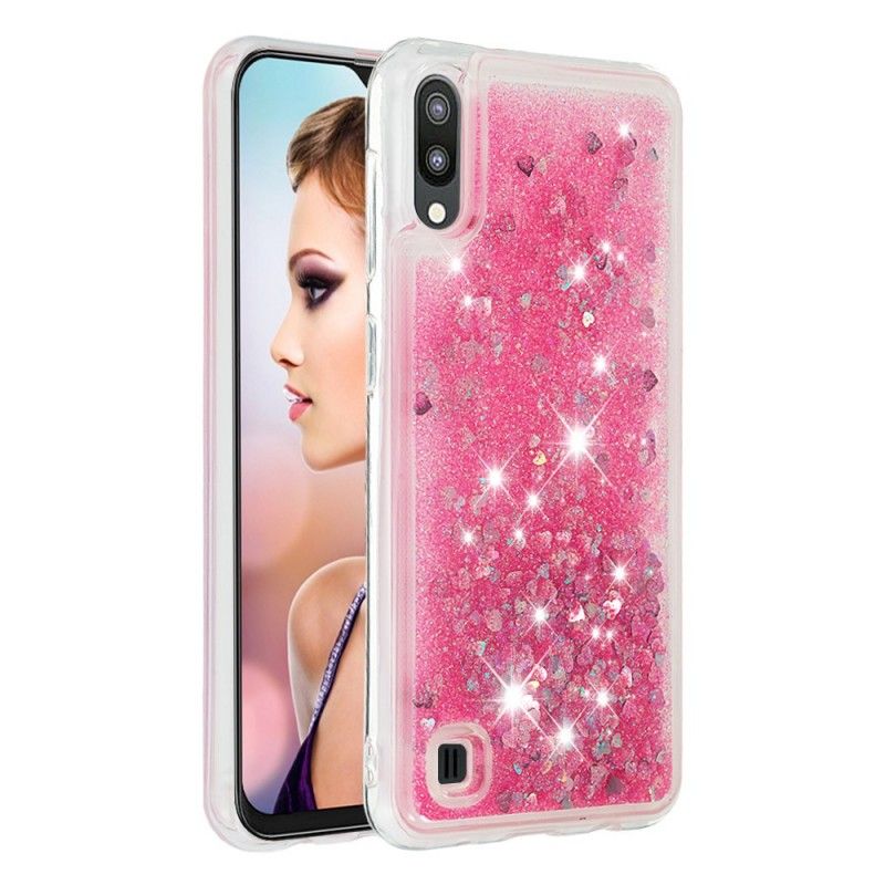 Cover for Samsung Galaxy A10 Magenta Jeg Er Glitter