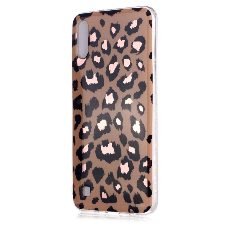 Cover for Samsung Galaxy A10 Marmor I Leopardstil