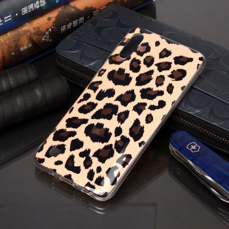 Cover for Samsung Galaxy A10 Marmor I Leopardstil