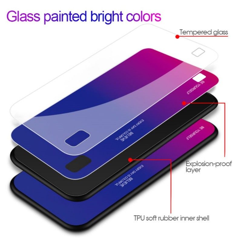 Cover for Samsung Galaxy A10 Rød Galvaniseret Farve