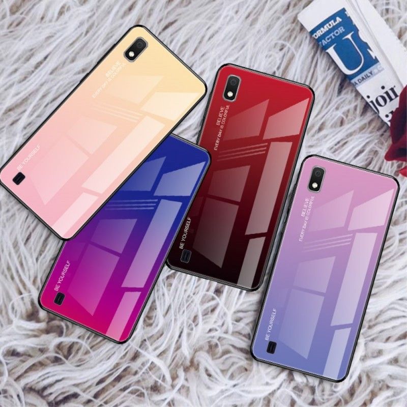 Cover for Samsung Galaxy A10 Rød Galvaniseret Farve