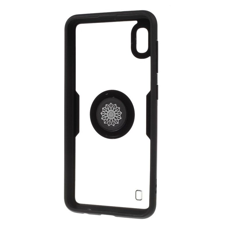 Cover for Samsung Galaxy A10 Sort Gennemsigtig Med Støttering