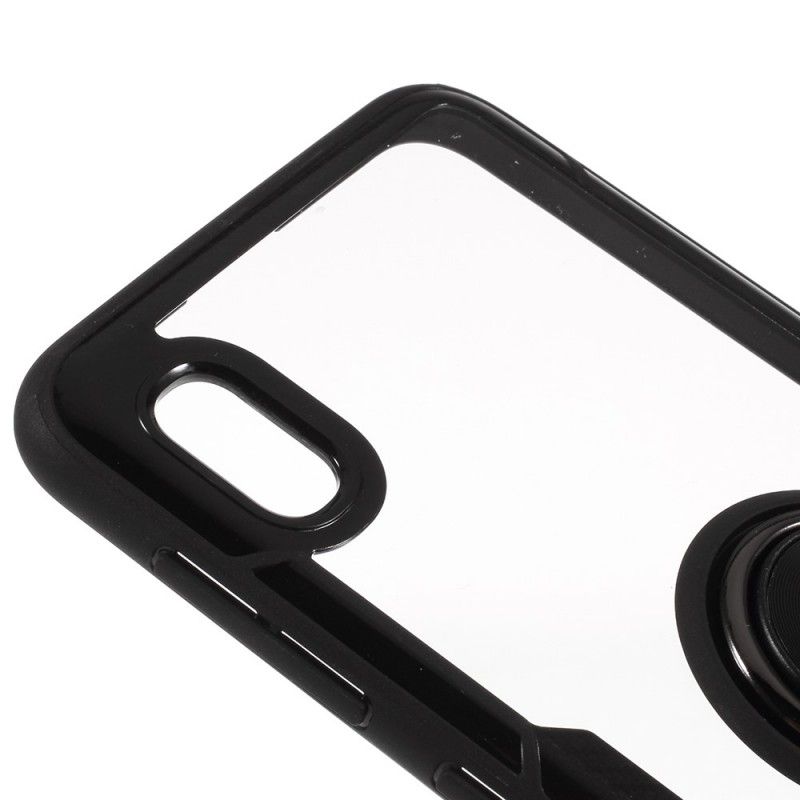 Cover for Samsung Galaxy A10 Sort Gennemsigtig Med Støttering