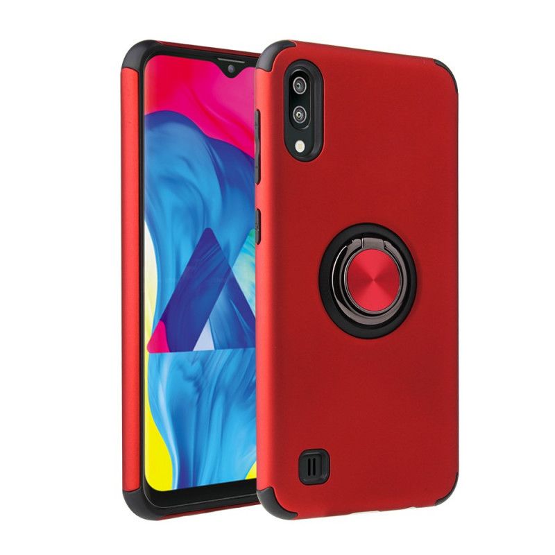 Cover for Samsung Galaxy A10 Sort To-Tone Ringstøtte