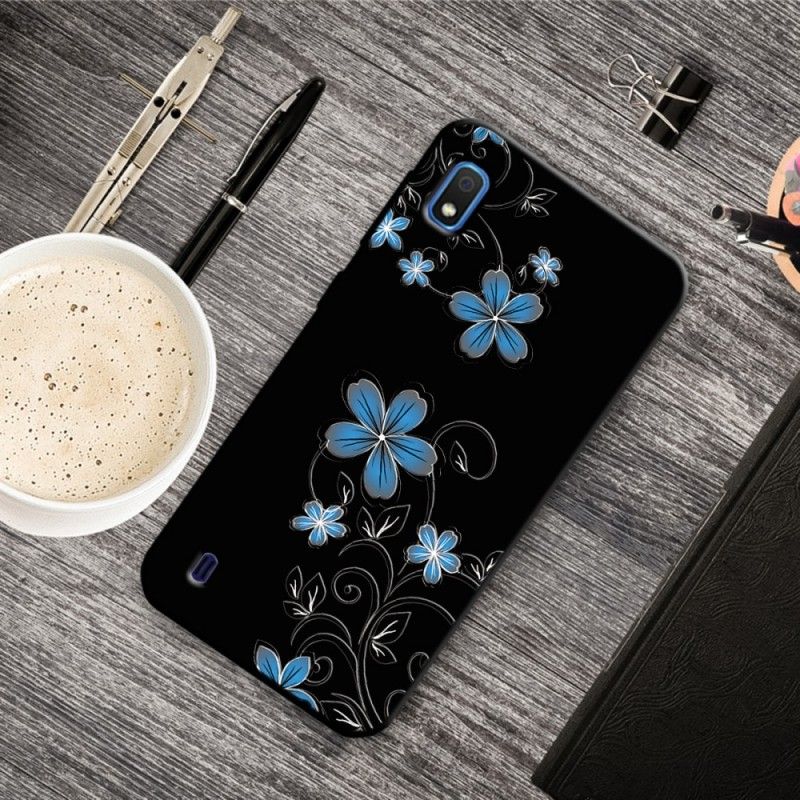 Cover Samsung Galaxy A10 Blå Blomster