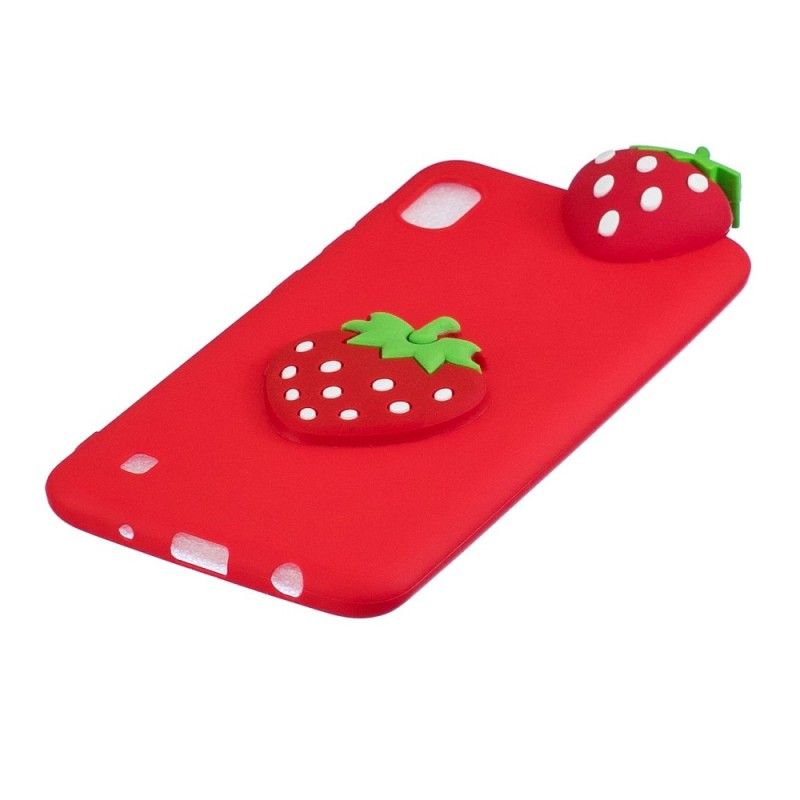 Cover Samsung Galaxy A10 Mobilcover 3D Jordbær