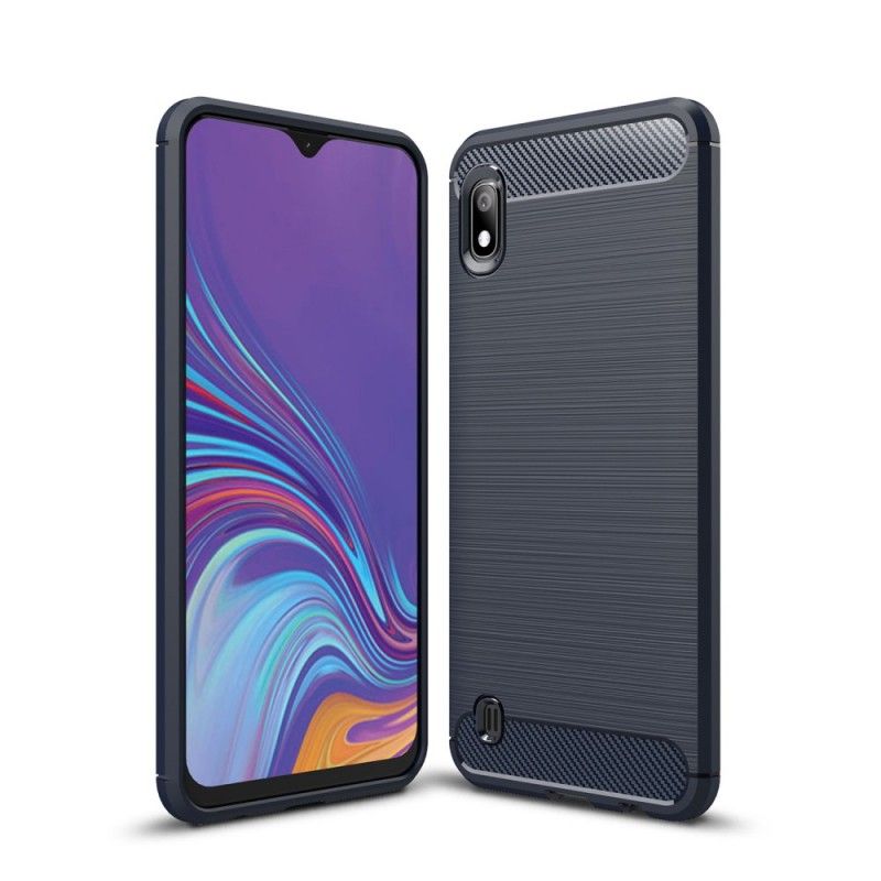 Cover Samsung Galaxy A10 Sort Børstet Kulfiber