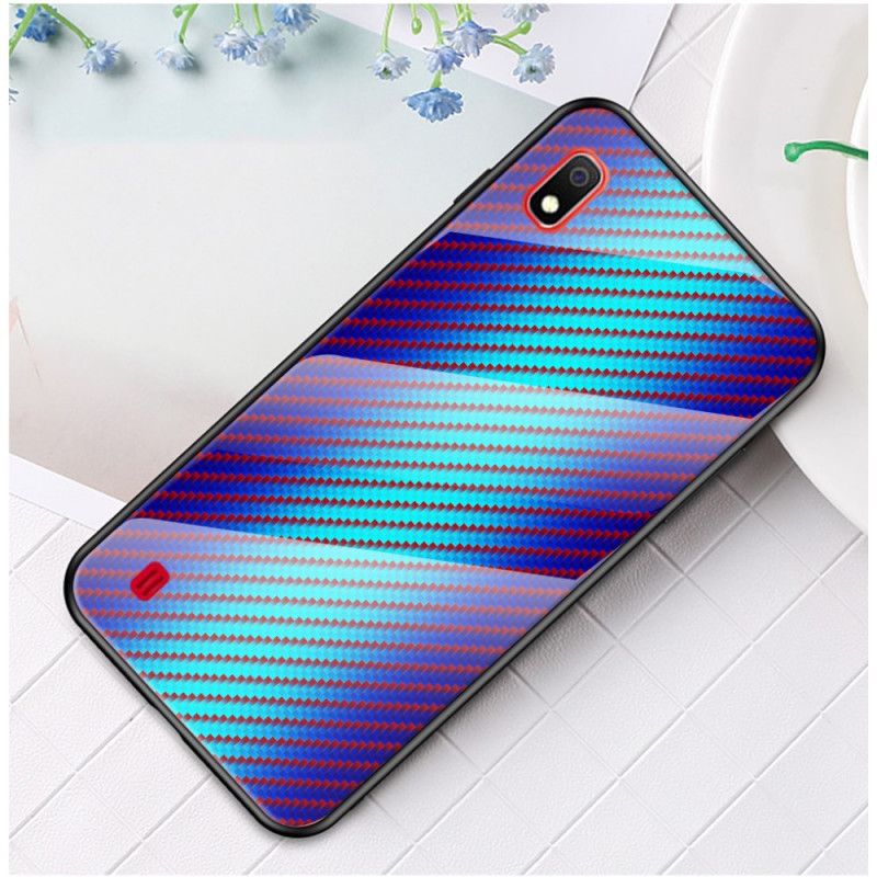 Cover Samsung Galaxy A10 Sort Kulfiber Hærdet Glas