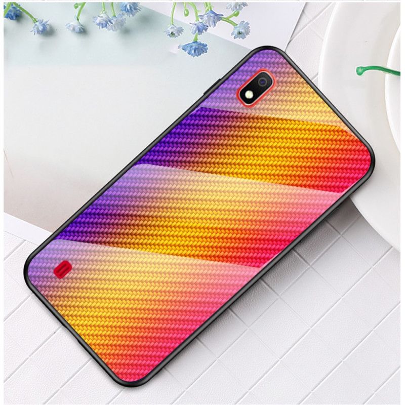 Cover Samsung Galaxy A10 Sort Kulfiber Hærdet Glas