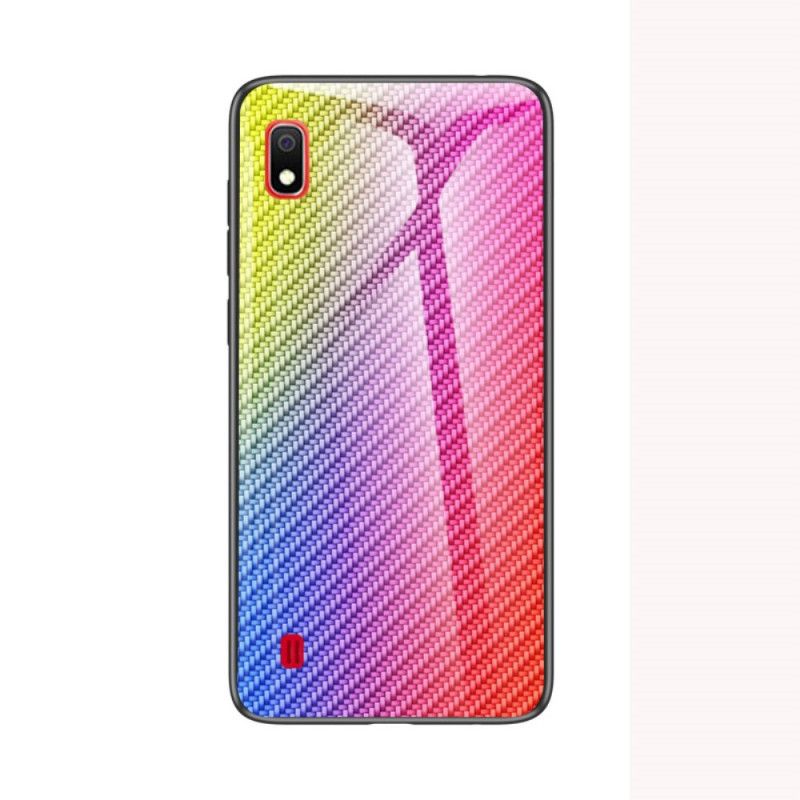 Cover Samsung Galaxy A10 Sort Kulfiber Hærdet Glas