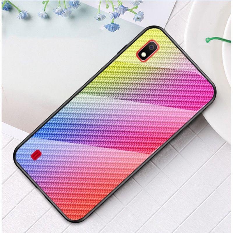 Cover Samsung Galaxy A10 Sort Kulfiber Hærdet Glas