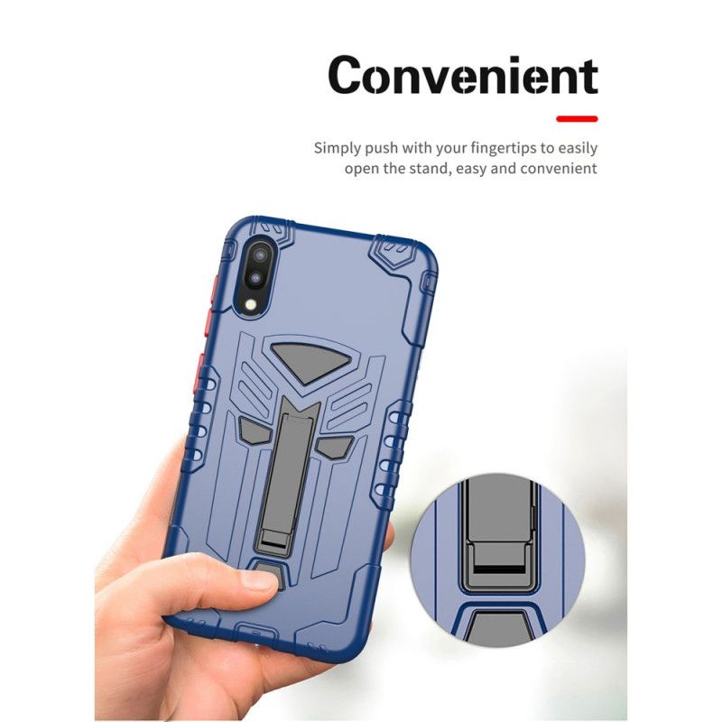 Cover Samsung Galaxy A10 Sort Skjold Med Krykke