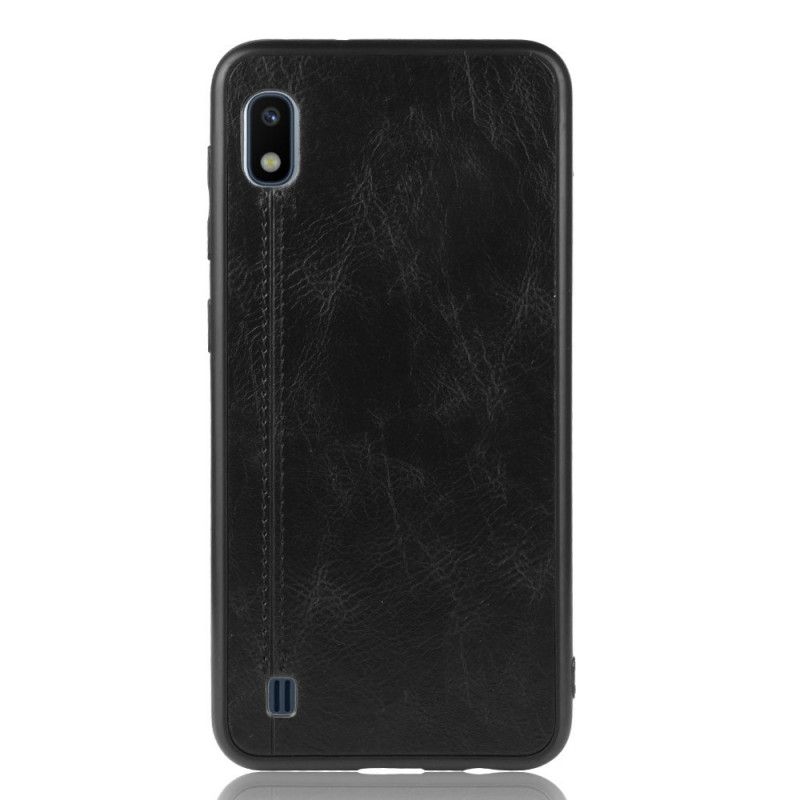 Cover Samsung Galaxy A10 Sort Syet Lædereffekt