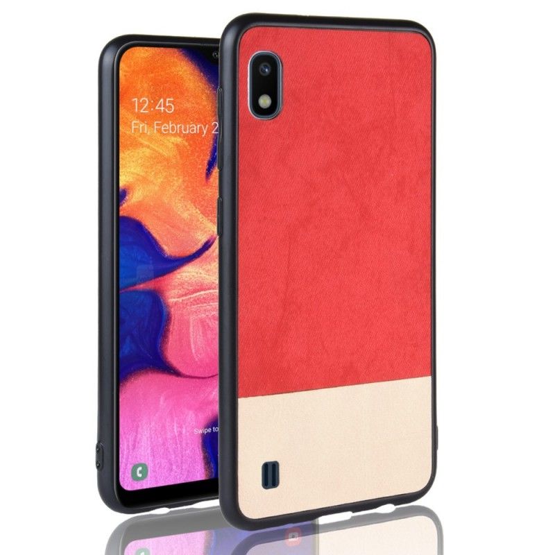 Cover Samsung Galaxy A10 Sort Tofarvet Imiteret Læder