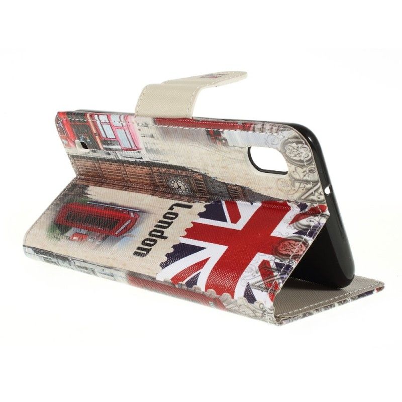 Flip Cover Læder for Samsung Galaxy A10 London Liv