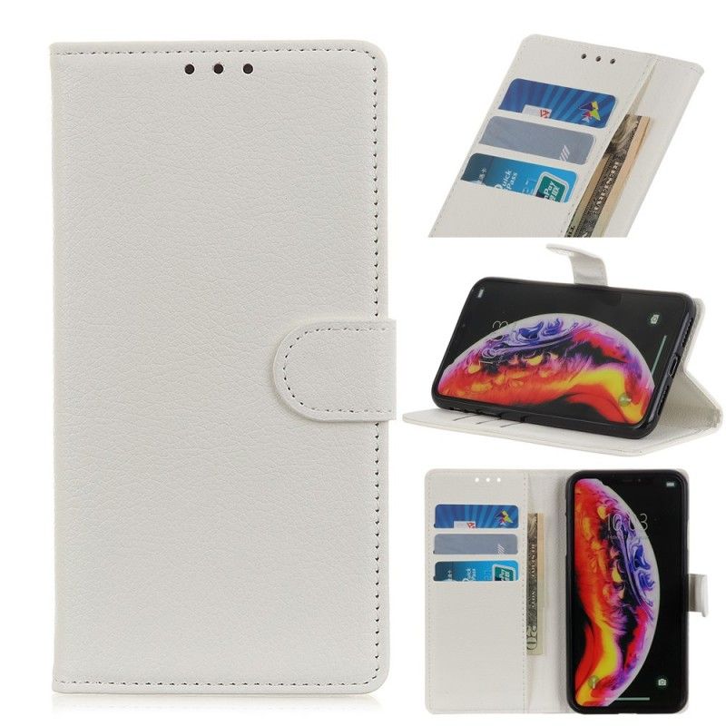 Flip Cover Læder for Samsung Galaxy A10 Sort Retro Kunstlæder