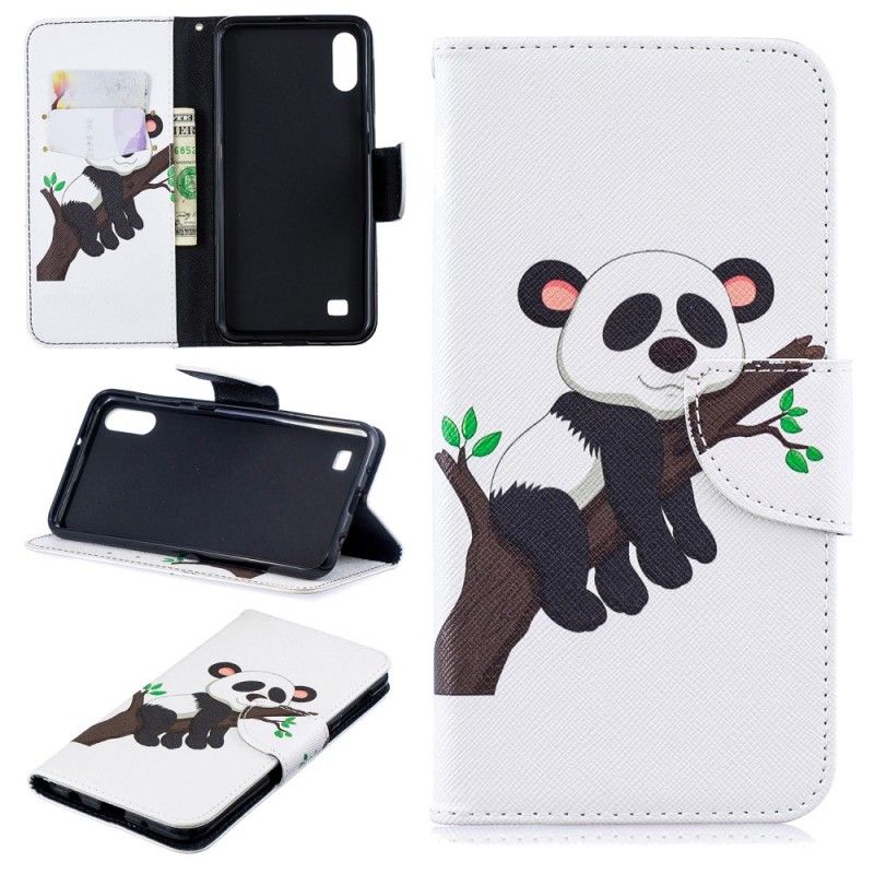 Flip Cover Læder Samsung Galaxy A10 Doven Panda