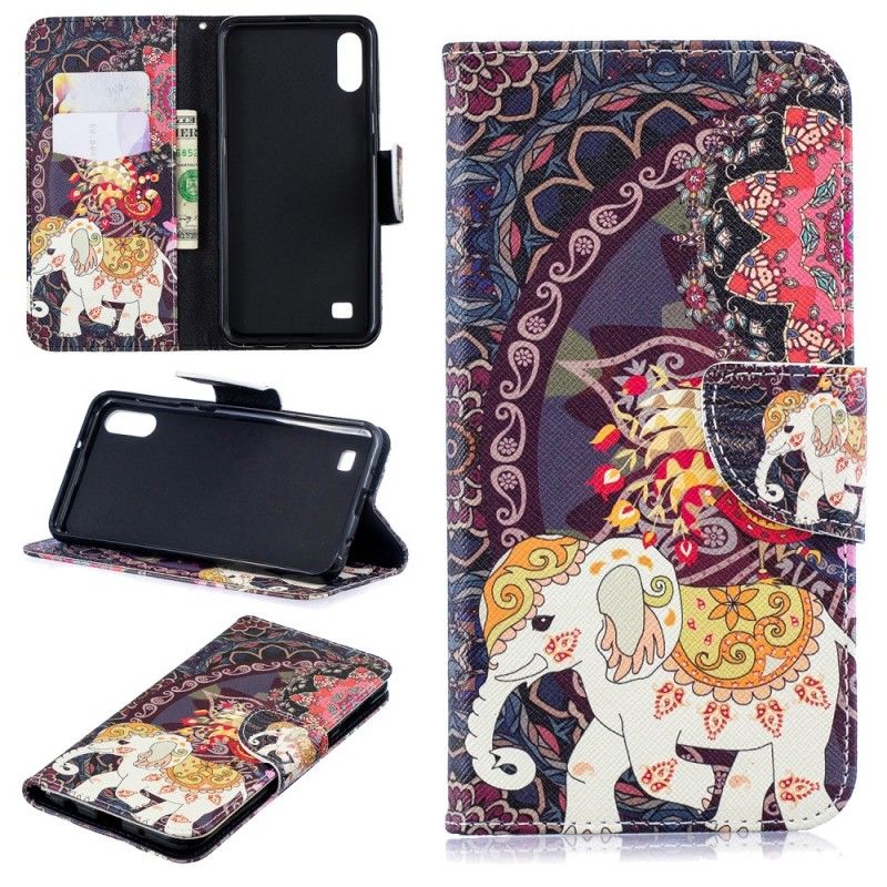 Flip Cover Læder Samsung Galaxy A10 Etnisk Elefantmandala