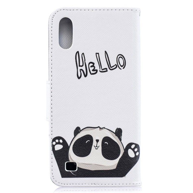 Flip Cover Læder Samsung Galaxy A10 Hej Panda