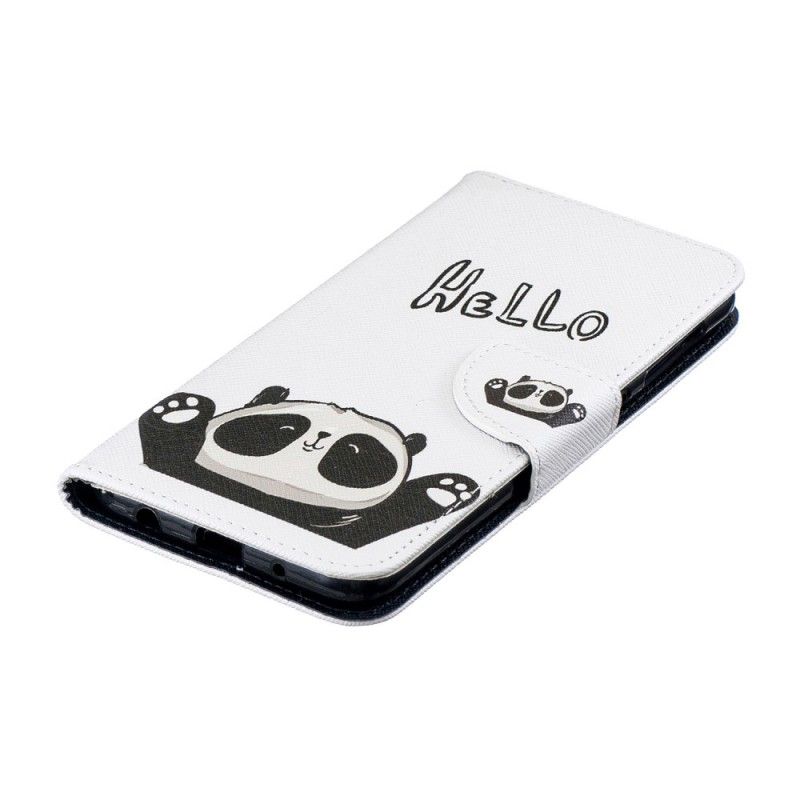 Flip Cover Læder Samsung Galaxy A10 Hej Panda