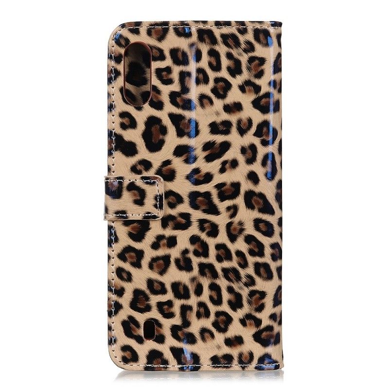 Flip Cover Læder Samsung Galaxy A10 Leopard