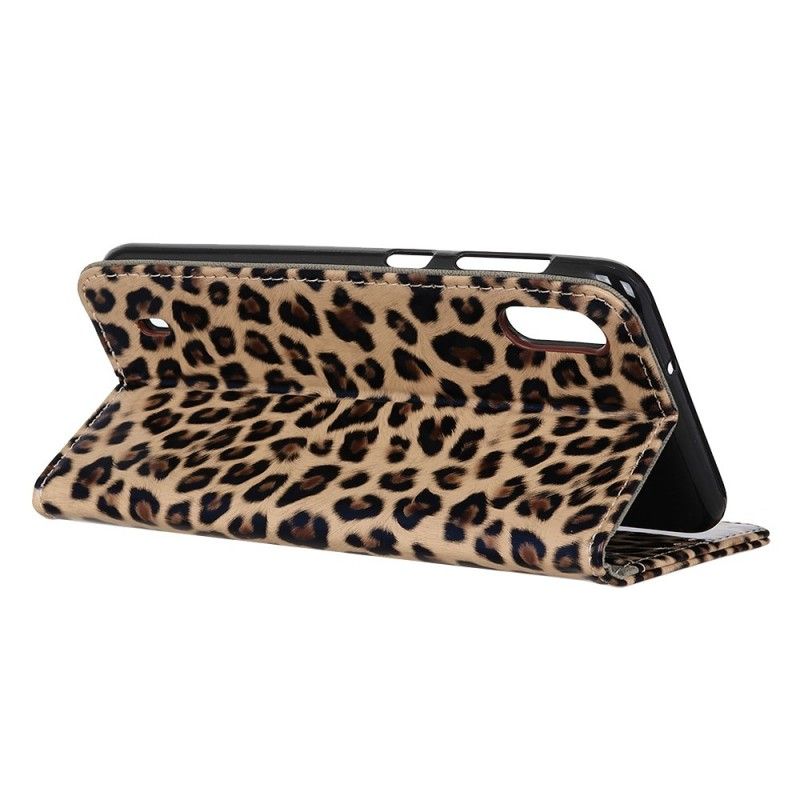 Flip Cover Læder Samsung Galaxy A10 Leopard