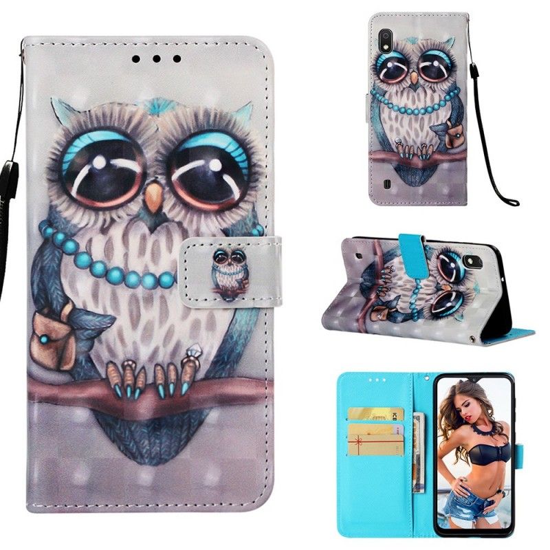 Flip Cover Læder Samsung Galaxy A10 Miss Ugle