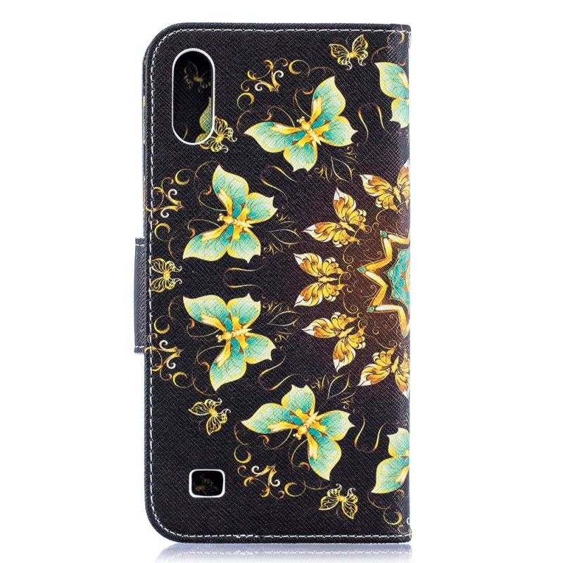 Flip Cover Læder Samsung Galaxy A10 Sommerfuglemandala