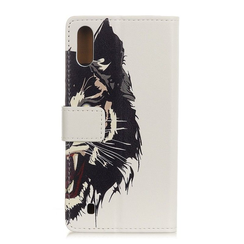 Flip Cover Samsung Galaxy A10 Mobilcover Hård Tiger