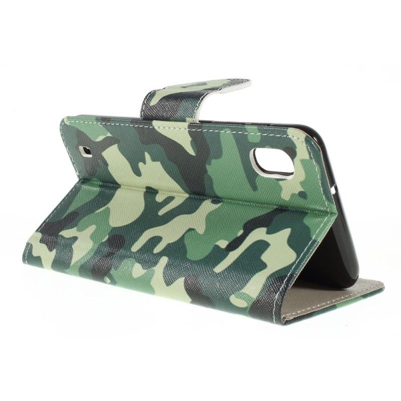 Flip Cover Samsung Galaxy A10 Mobilcover Militær Camouflage