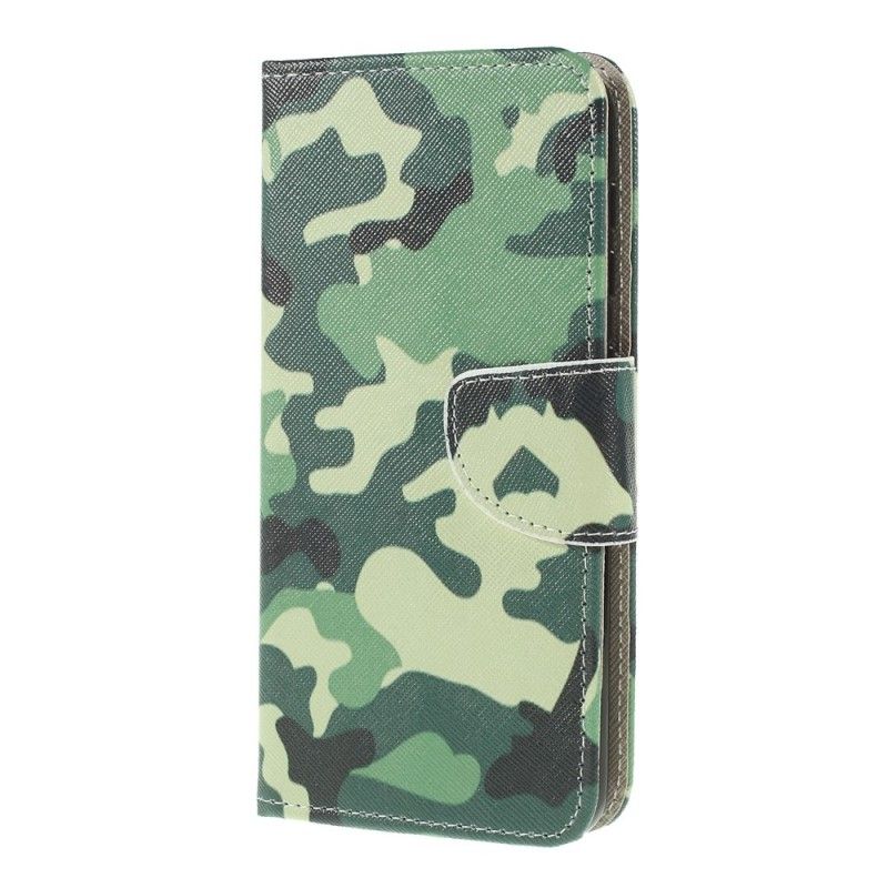 Flip Cover Samsung Galaxy A10 Mobilcover Militær Camouflage