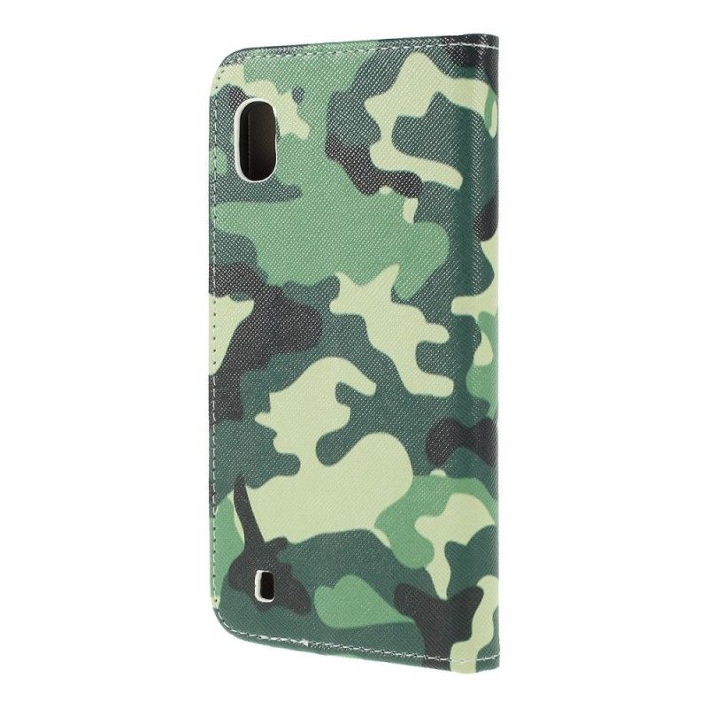 Flip Cover Samsung Galaxy A10 Mobilcover Militær Camouflage