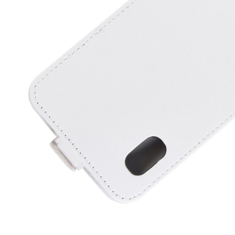 Flip Cover Samsung Galaxy A10 Sort Foldning Af Lædereffekt