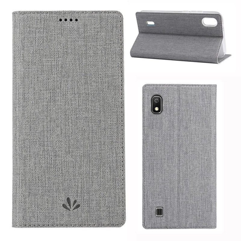 Læder Cover for Samsung Galaxy A10 Sort Struktureret